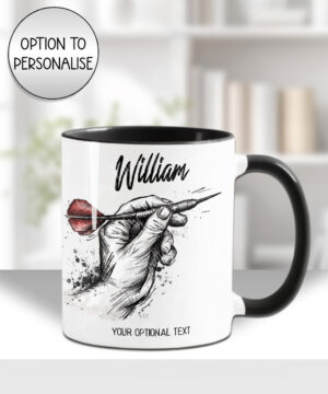 3845 personalised darts player grungy mug 2