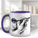 3845 personalised darts player grungy mug 3