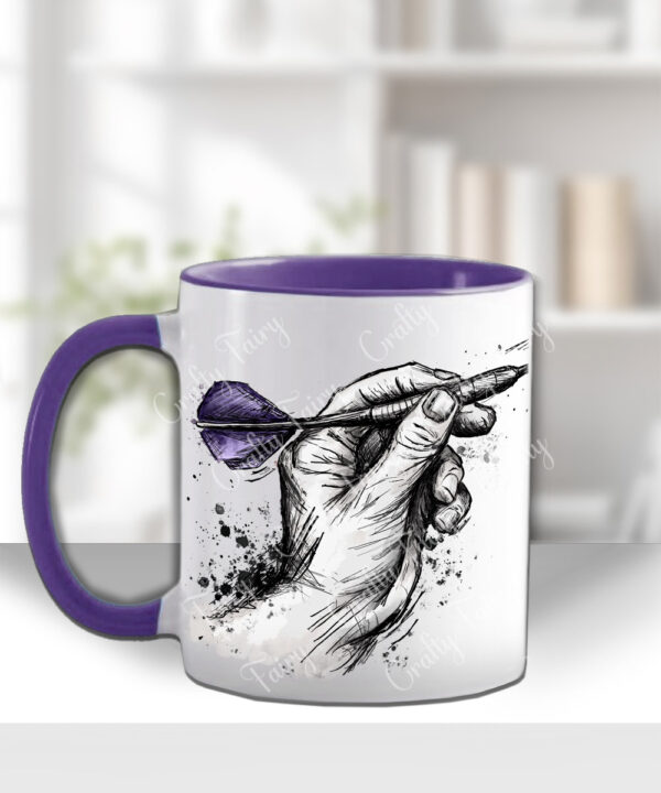 3845 personalised darts player grungy mug 3