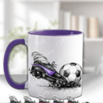 3849 personalised inky grungy football boot mug 1