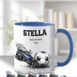 3849 personalised inky grungy football boot mug 2