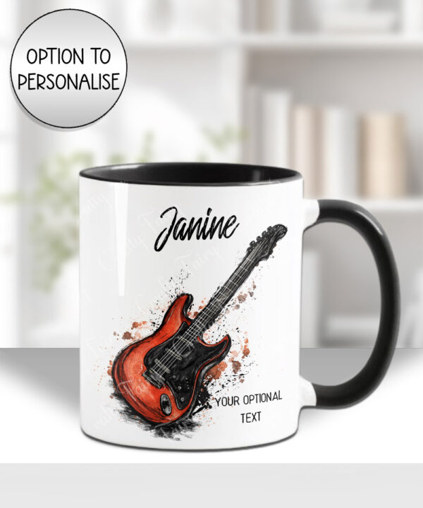 3861 personalised inky grunge guitar mug 1