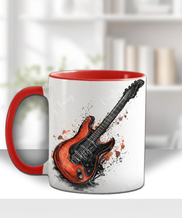 3861 personalised inky grunge guitar mug 2