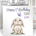 3871 personalised cutest bunny birthday card 1