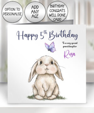 3871 personalised cutest bunny birthday card 1