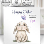3871 personalised cutest bunny happy easter card 2