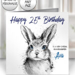 3878 personalised inky grunge rabbit card 1