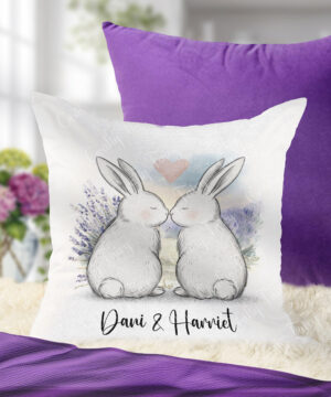 3884 personalised bunny couple cushion 1