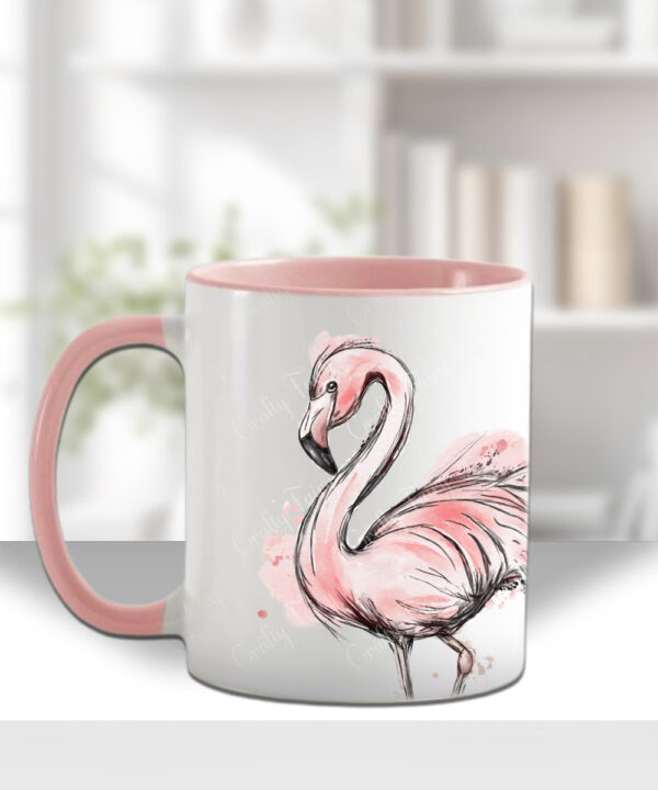 3889 personalised pink flamingo mug 2