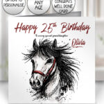 3892 inky grungy horse birthday card 1