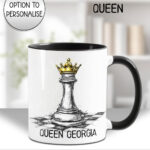 3908 personalised chess queen mug 1