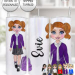251 personalised school girl water bottle 1
