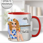 custom lady on cruise ship personalised mug gift
