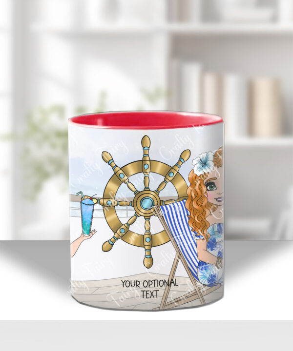 custom lady on cruise ship personalised mug gift