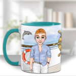 custom man on cruise ship personalised mug gift