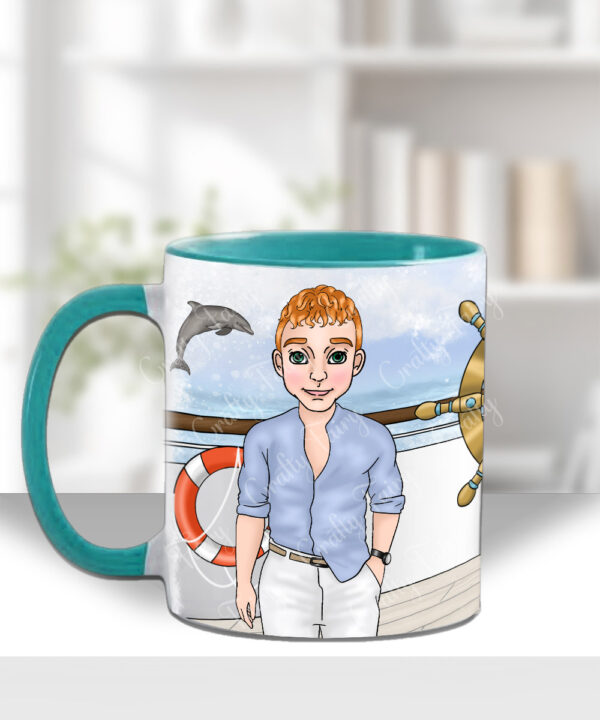 custom man on cruise ship personalised mug gift