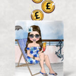 custom lady on cruise ship personalised cruise fund money box