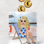 custom lady on cruise ship personalised cruise fund money box