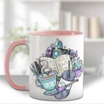 3931 crafter knitter crochet reader personalised mug 2