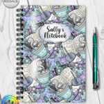 3937 crafter knitter crochet reader personalised a5 notebook 1