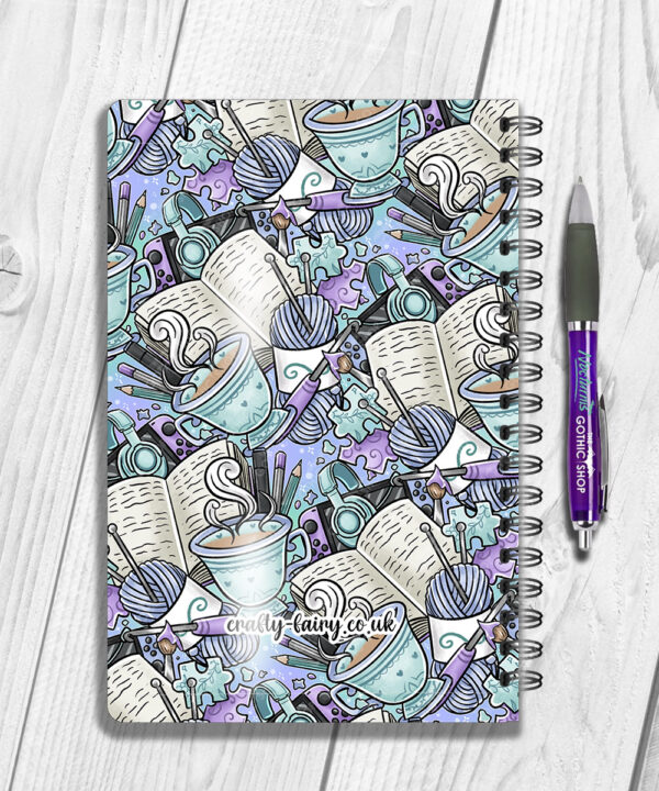 3937 crafter knitter crochet reader personalised a5 notebook 2