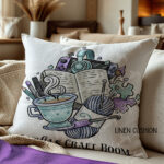3948 crafter knitter crochet reader personalised cushion 2