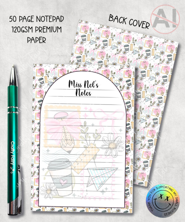 3958 personalised teacher thank you gift a6 notepad 1