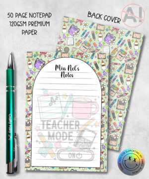 3976 personalised teacher mode a6 notepad