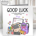 3979 personalised first day school good luck card