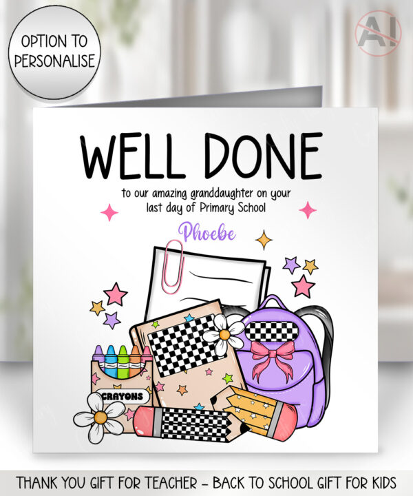 3979 personalised school leaver well done card 1