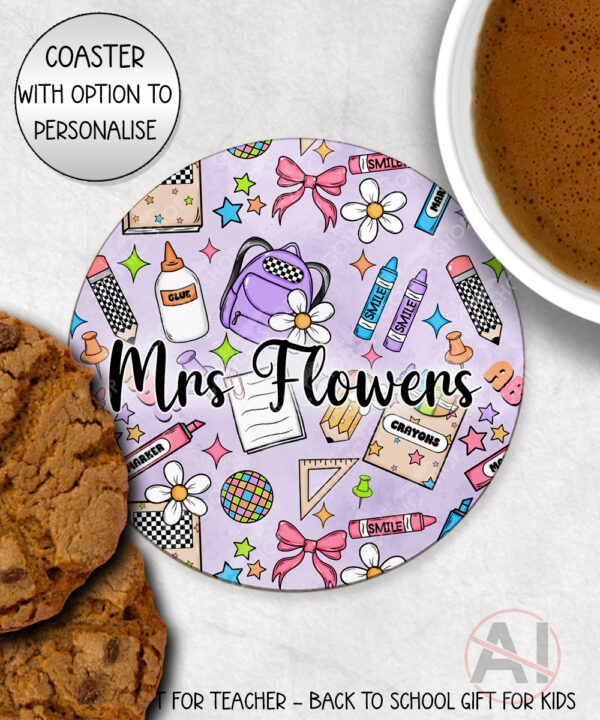 3981 personalised teacher thank you coaster 3