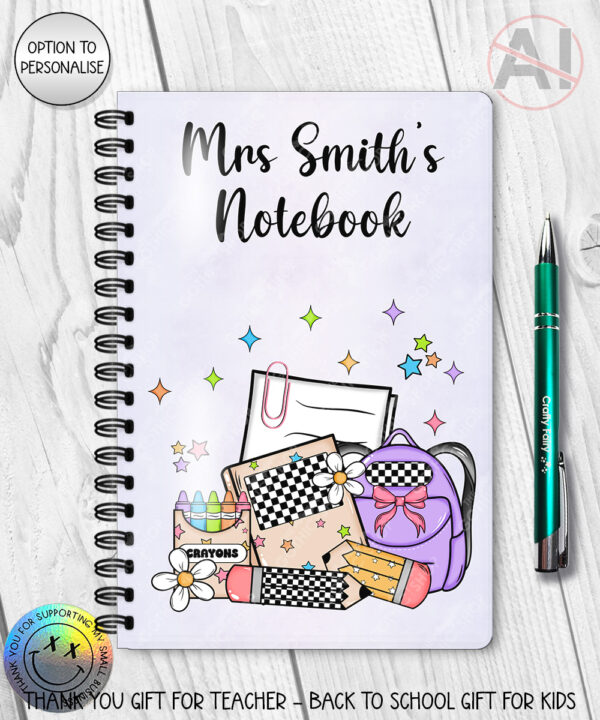 3986 personalised school teachers thankyou notebook 1