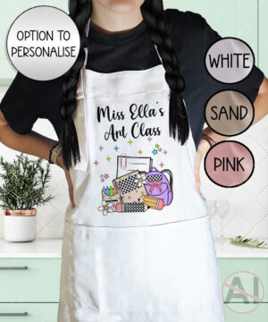 4000 personalised back to school art apron 1