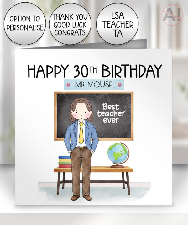 4009 personalised doodle teacher thankyou card 1