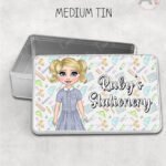 personalised school girl's pencil pen stationery tin