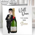 4023 personalised champagne man well done card 2