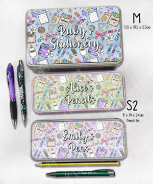 4027 personalised school pencil tins 4