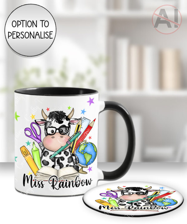 4031 personalised teacher thank you gift mug coaster