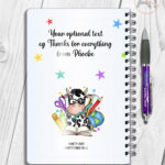 4034 personalised teacher thank you a5 notebook cow 2