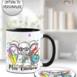4038 personalised teacher thank you mug coaster elephant