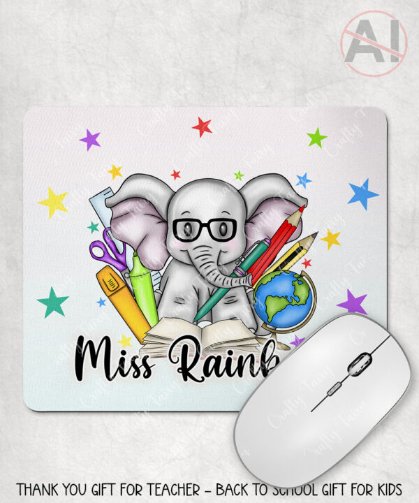 4042 personalised teacher thank you gift mousemat elephant 1