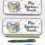 4043 personalised teacher thank you gift pencil tin elephant 1