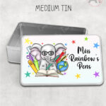 4043 personalised teacher thank you gift pencil tin elephant 2