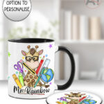 4045 personalised teacher thank you mug coaster giraffe 1