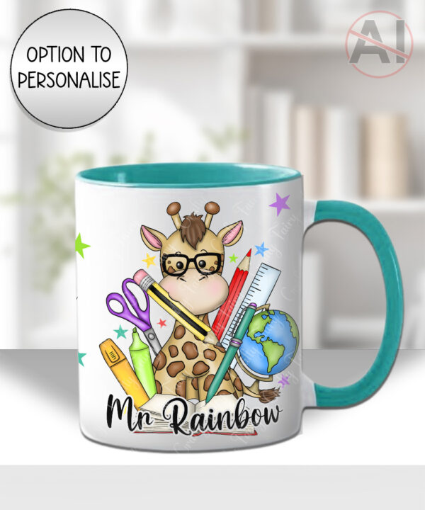 4045 personalised teacher thank you mug giraffe 1