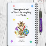 4048 personalised teacher thank you gift a5 notebook giraffe 2