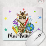 4049 personalised teacher thank you gift mousemat giraffe 1