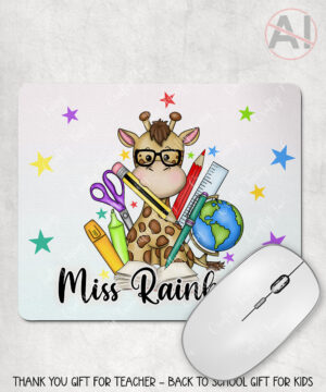 4049 personalised teacher thank you gift mousemat giraffe 1
