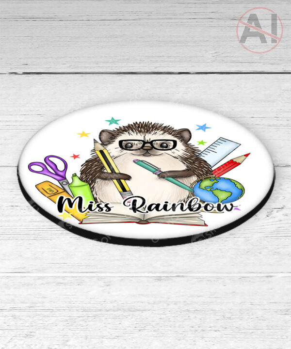 4053 personalised teacher thank you coaster hedgehog 2