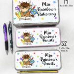 4064 personalised teacher thank you gift pencil tin highland cow 3